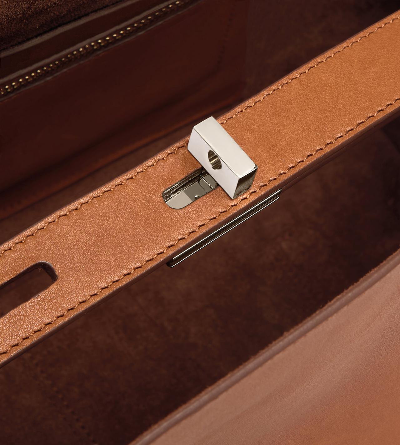 NATURAL LEATHER ECLIPSE LARGE SHOULDER BAG image number 3