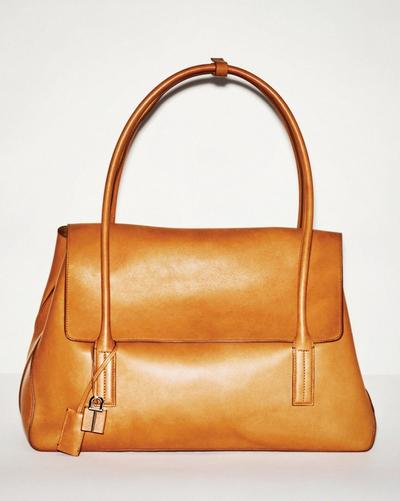 NATURAL LEATHER ECLIPSE LARGE SHOULDER BAG image number 4