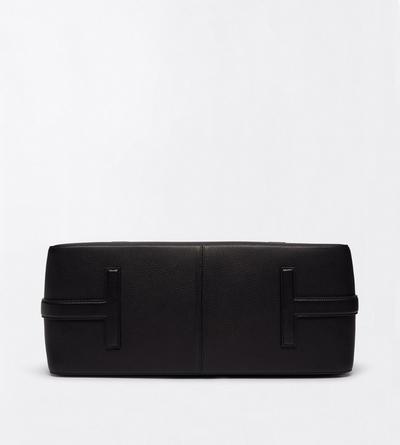 TOM FORD LEATHER BLACK GRAIN LEATHER ECLIPSE LARGE SHOULDER BAG