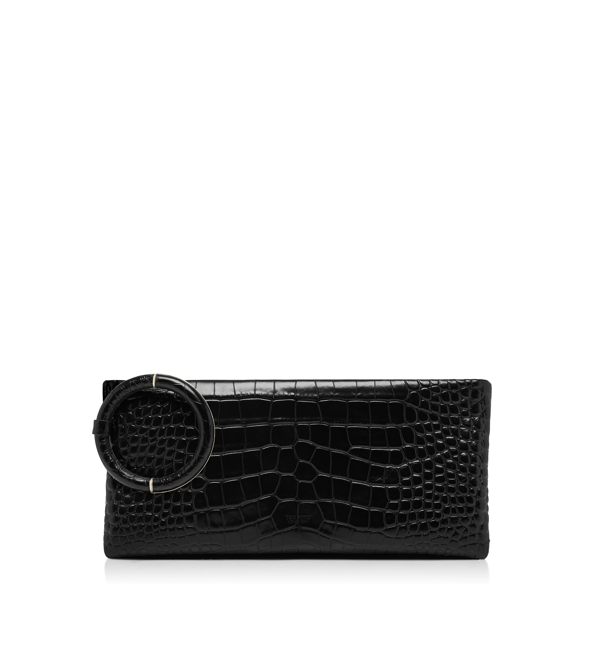 SOFT PRINTED CROCODILE LEATHER AURA CLUTCH