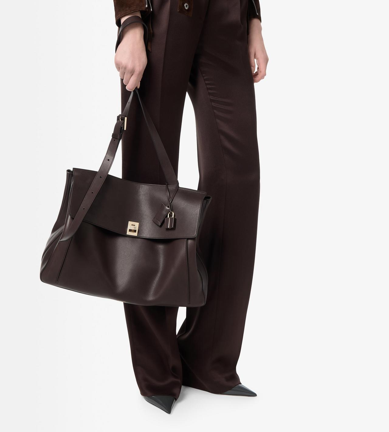 NATURAL LEATHER LARGE BESACE image number 3