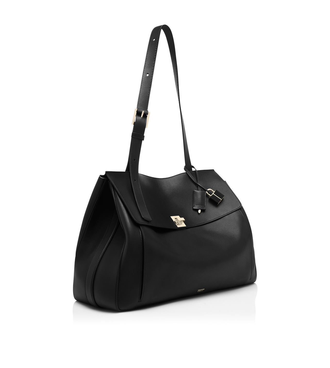 BOLSO ALFORJA GRANDE DE PIEL NATURAL image number 1