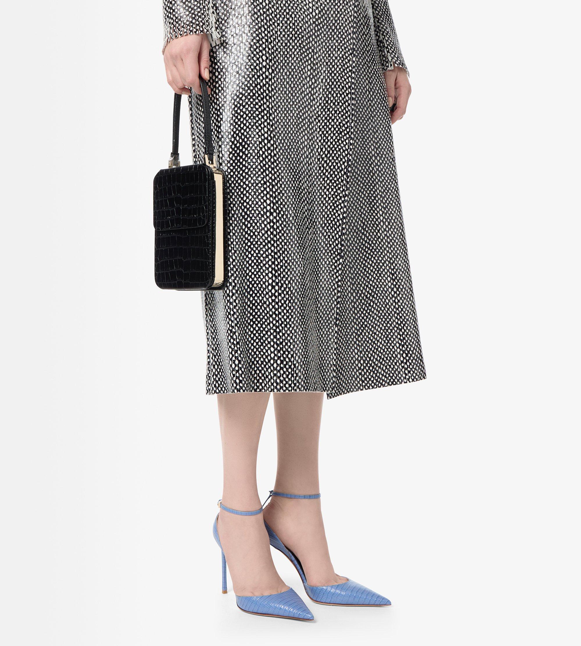 SOFT PRINTED CROCODILE LEATHER FRAME VERTICAL CLUTCH | TOM FORD