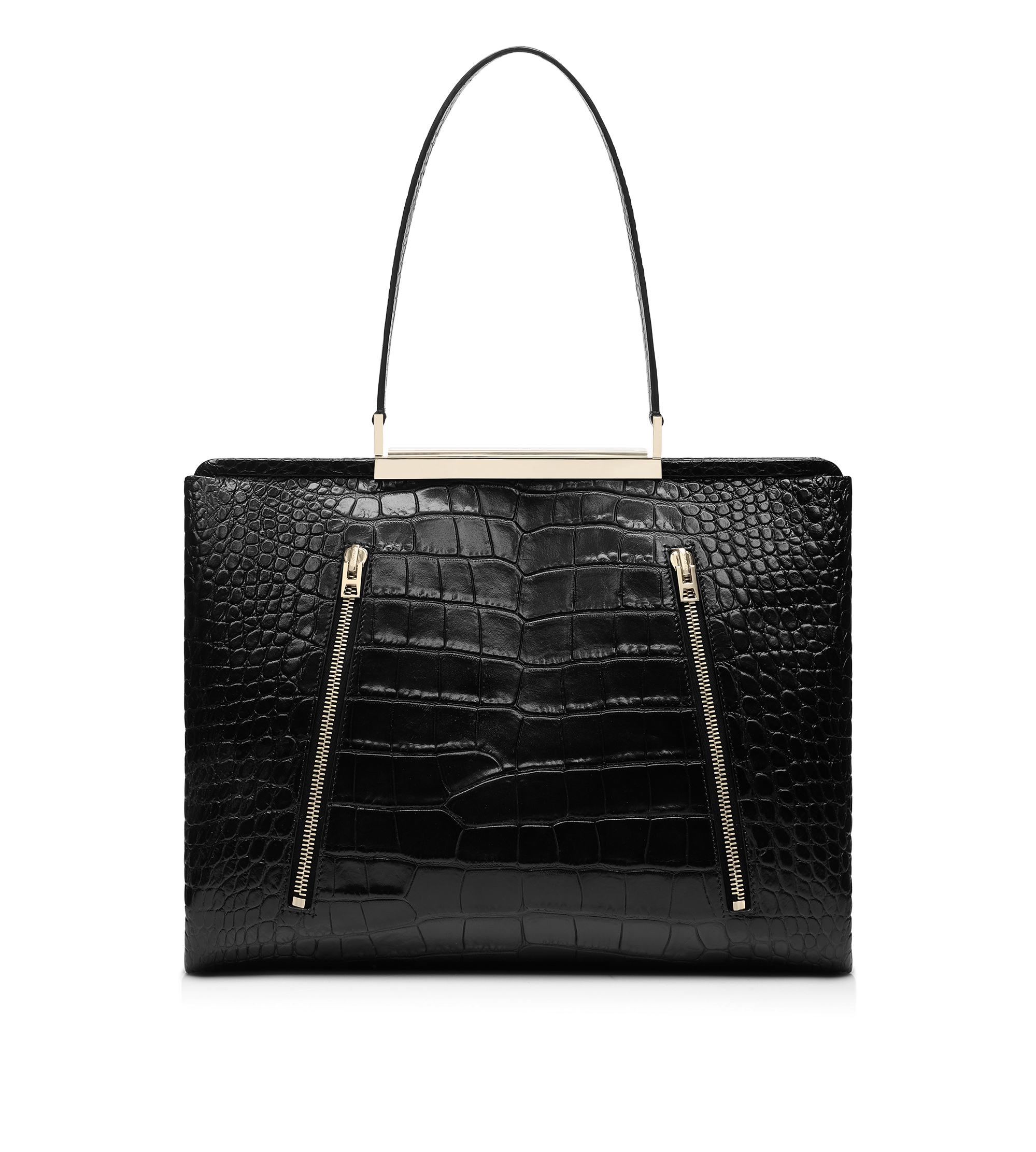 BOLSO AL HOMBRO PATRICK DE SUAVE PIEL DE COCODRILO ESTAMPADA