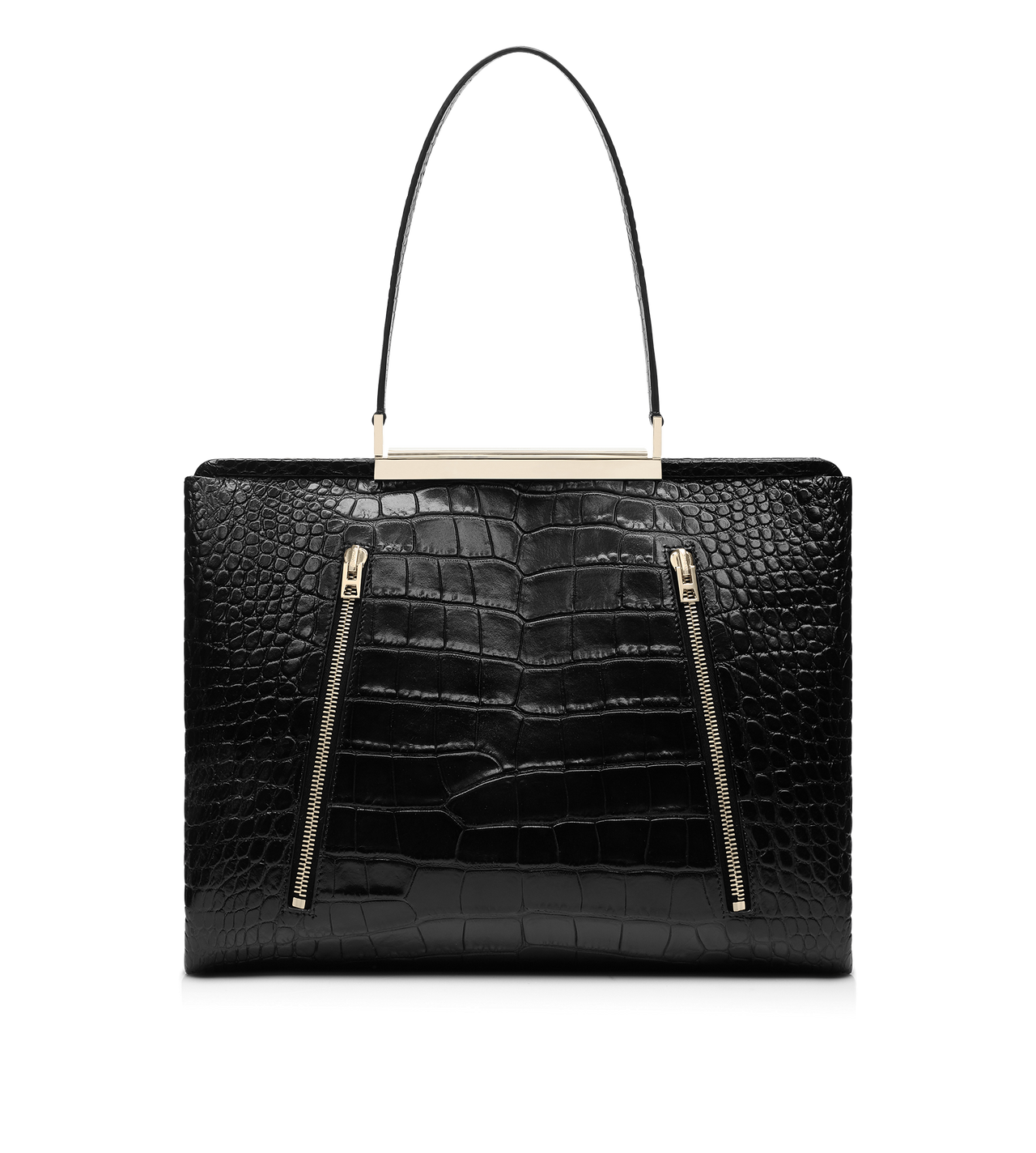 BOLSO AL HOMBRO PATRICK DE SUAVE PIEL DE COCODRILO ESTAMPADA image number 0