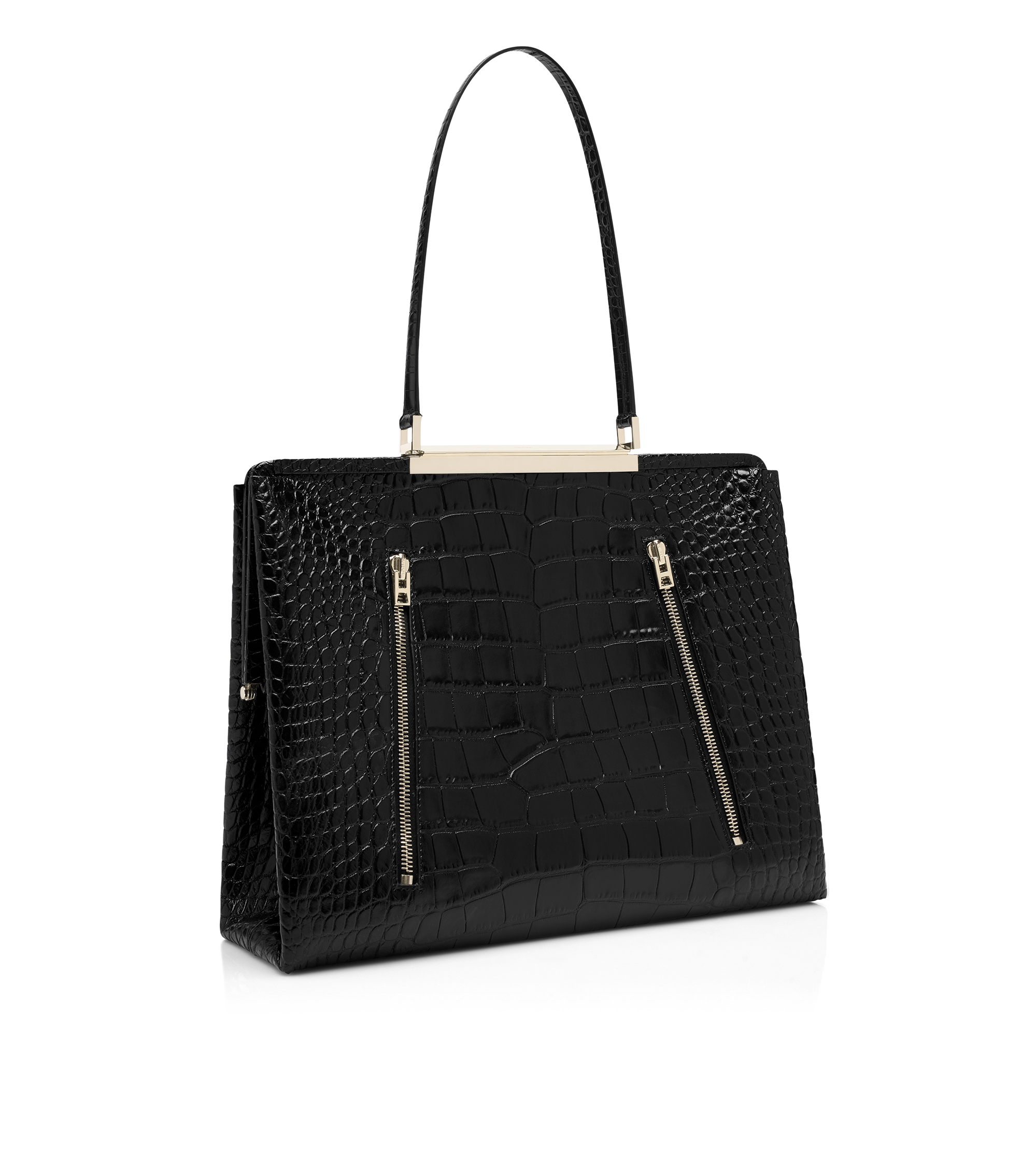 BOLSO AL HOMBRO PATRICK DE SUAVE PIEL DE COCODRILO ESTAMPADA