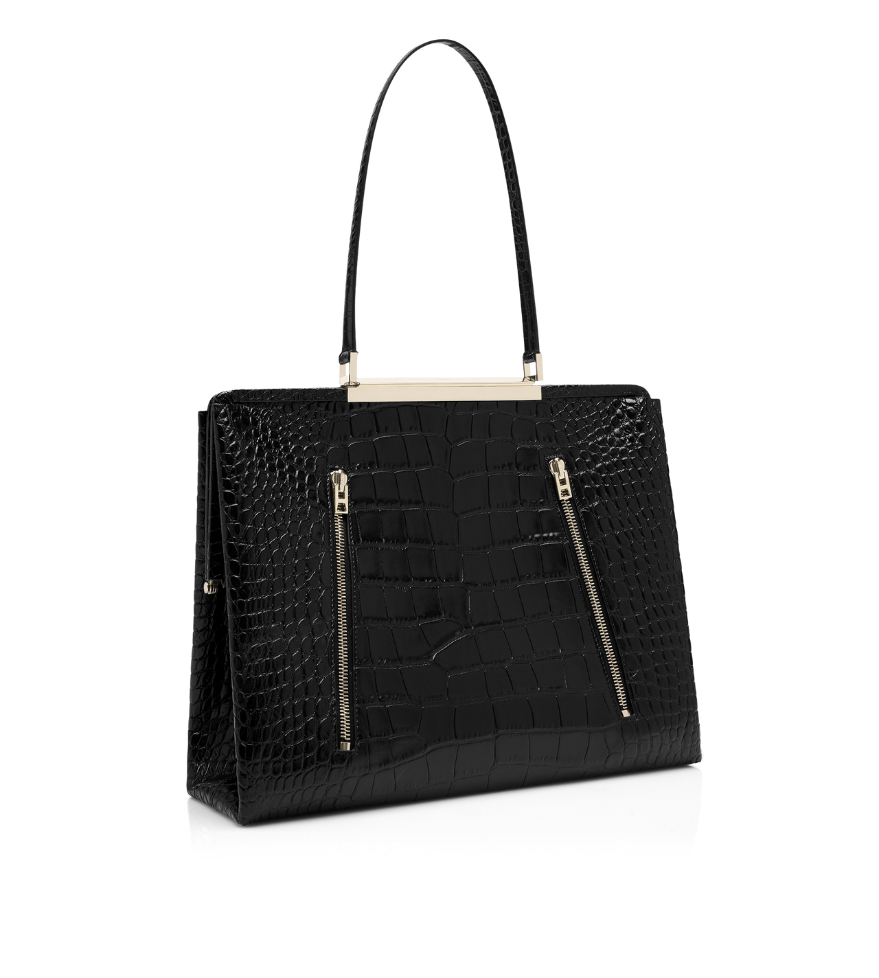 BOLSO AL HOMBRO PATRICK DE SUAVE PIEL DE COCODRILO ESTAMPADA image number 1