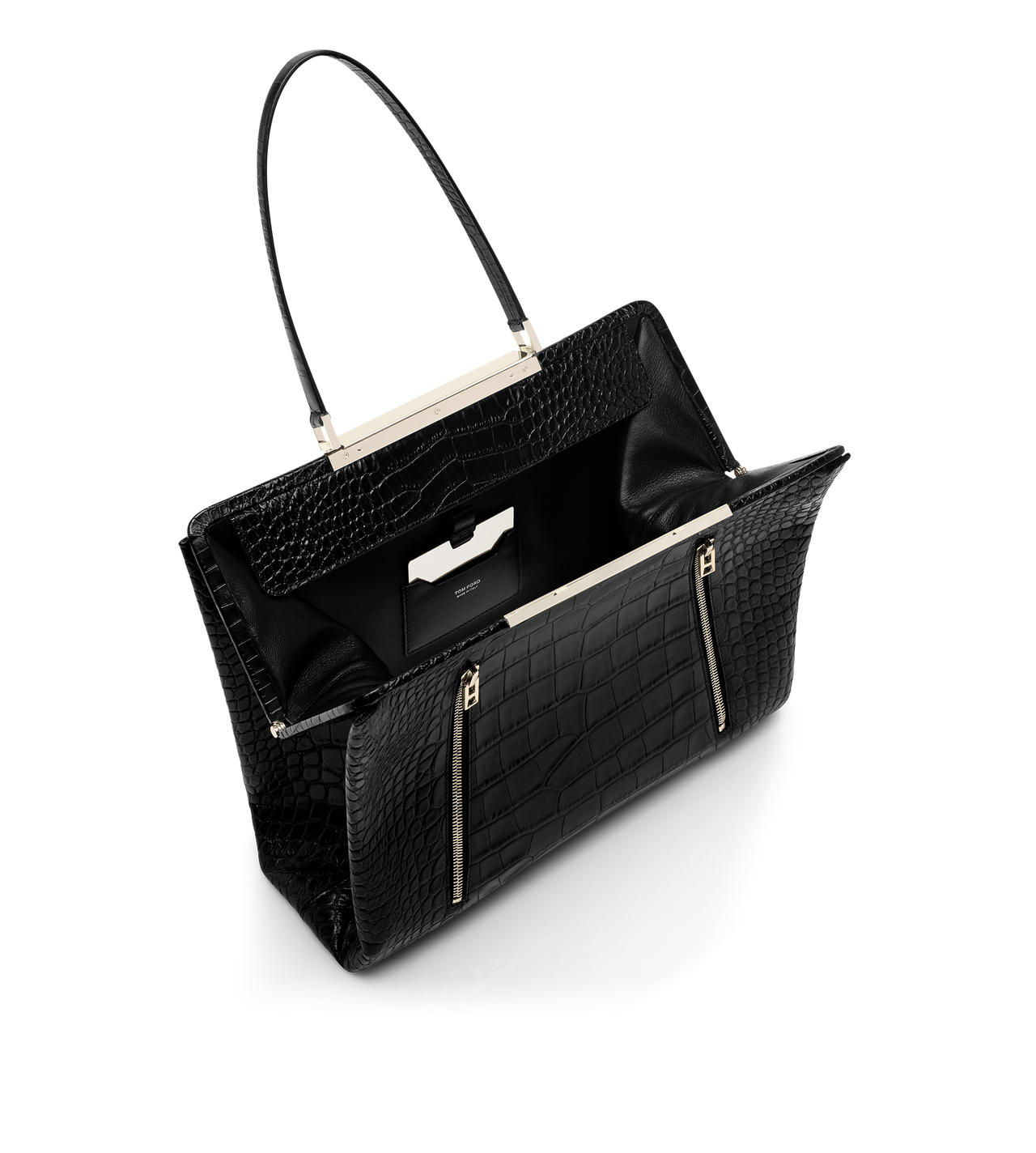 BOLSO AL HOMBRO PATRICK DE SUAVE PIEL DE COCODRILO ESTAMPADA image number 2