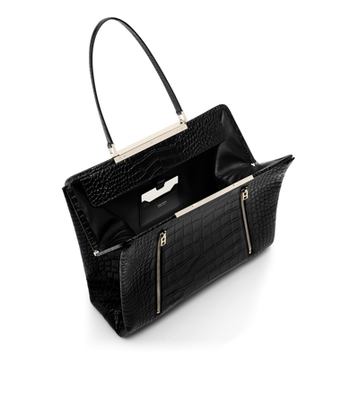 BOLSO AL HOMBRO PATRICK DE SUAVE PIEL DE COCODRILO ESTAMPADA image number 2