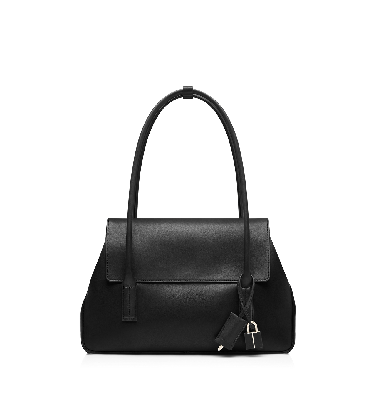 TOM FORD LEATHER BLACK SAC &Agrave; BANDOULI&Egrave;RE ECLIPSE EN CUIR NATUREL FORMAT MOYEN