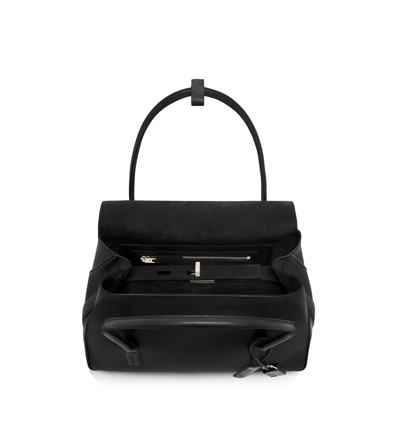 TOM FORD LEATHER BLACK SAC &Agrave; BANDOULI&Egrave;RE ECLIPSE EN CUIR NATUREL FORMAT MOYEN