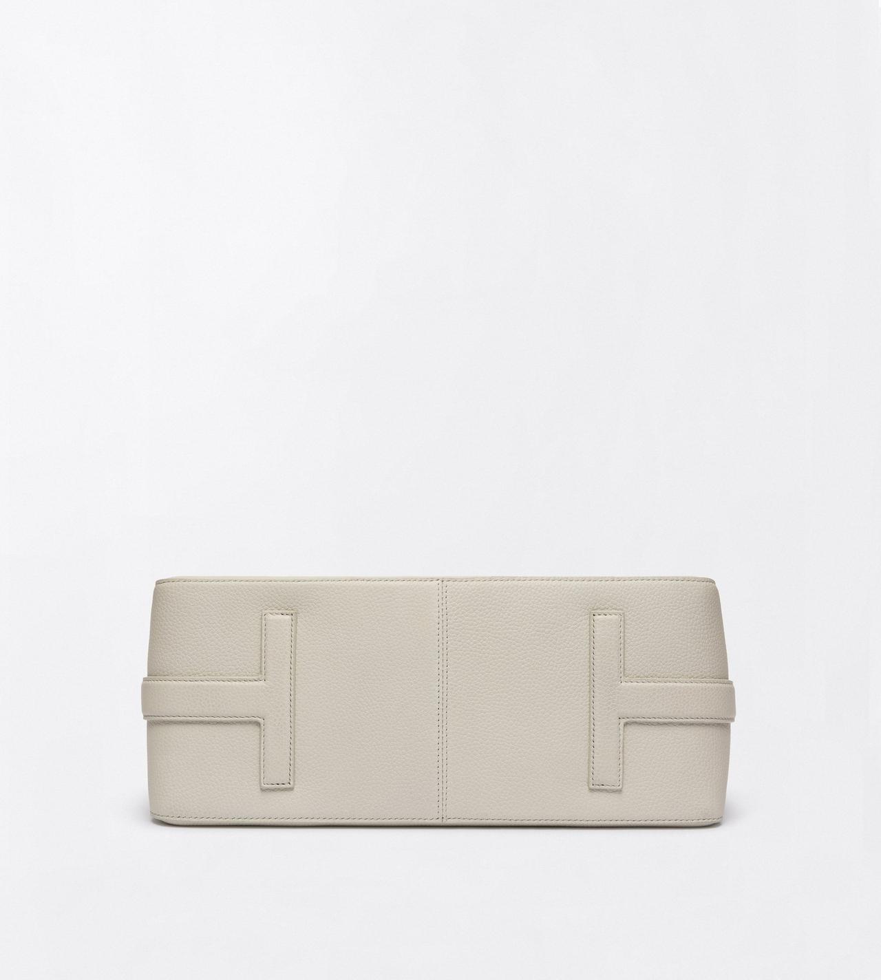 TOM FORD LEATHER DOVE GREY GRAIN LEATHER ECLIPSE MEDIUM SHOULDER BAG