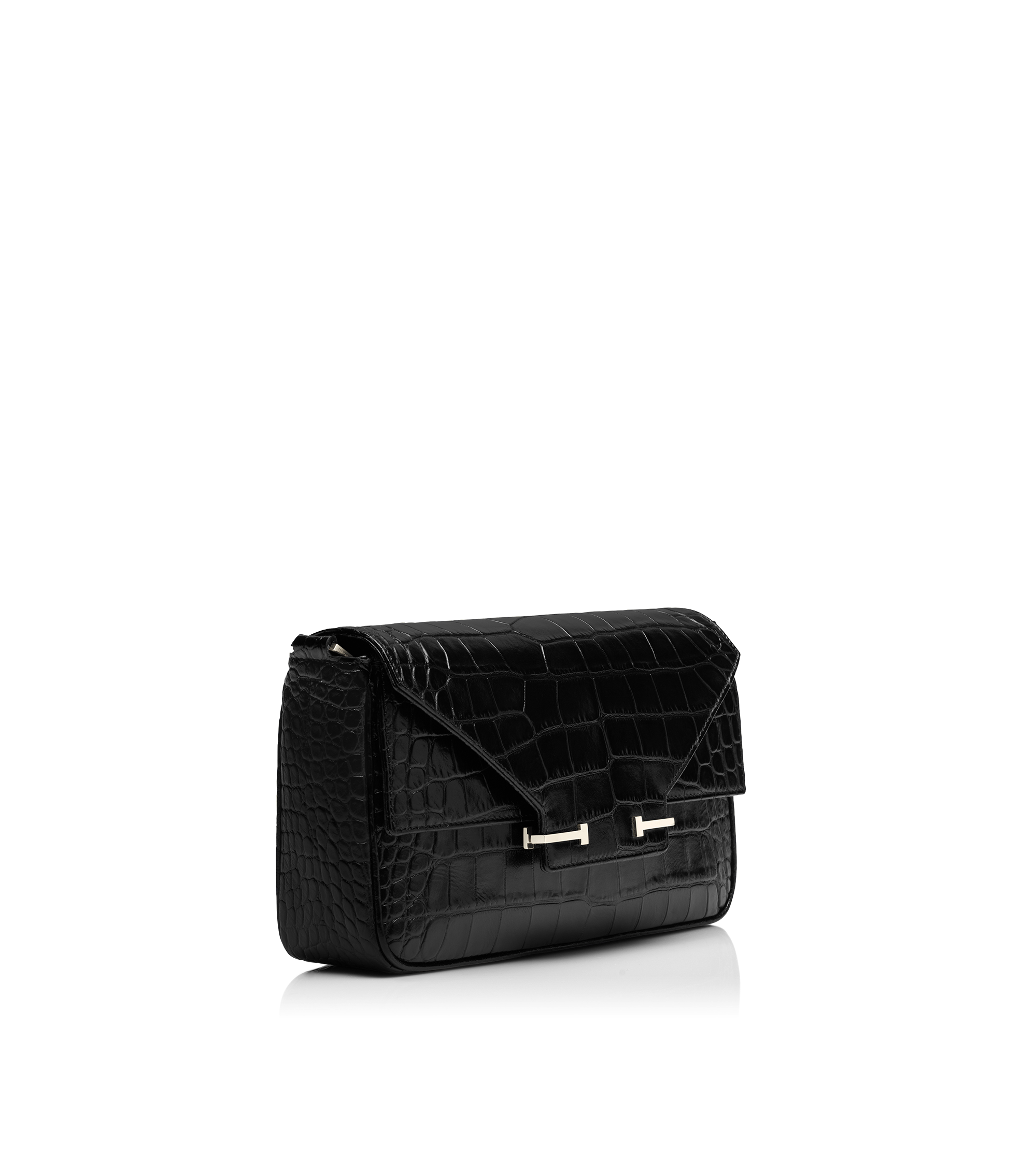 SOFT PRINTED CROCODILE LEATHER AUBE SMALL SHOULDER BAG