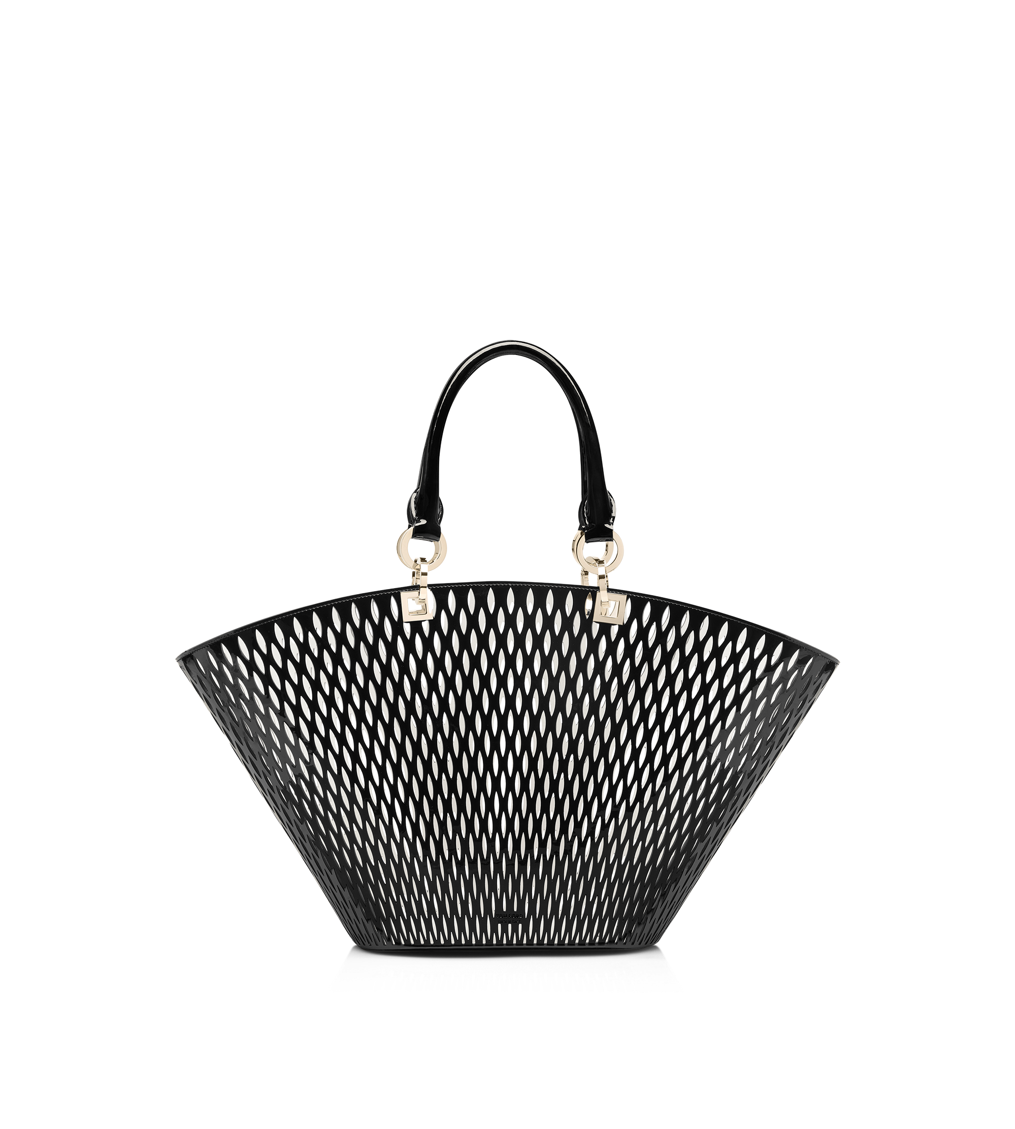 CUT OUT PATENT LEATHER MEDIUM PANIER