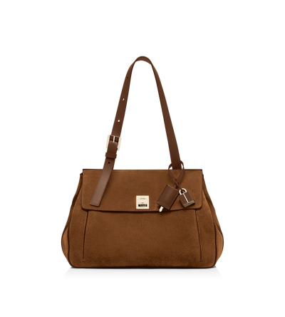 TOM FORD LEATHER WHISKY SUEDE LEATHER MEDIUM BESACE