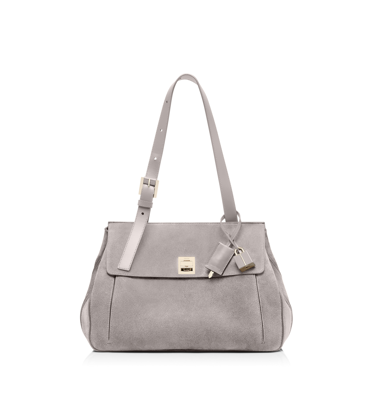 TOM FORD LEATHER CLOUDBURST BESACE EN DAIM FORMAT MOYEN