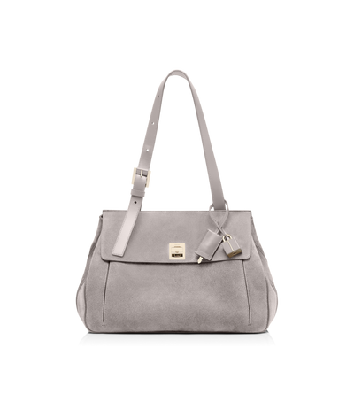 TOM FORD LEATHER CLOUDBURST BESACE EN DAIM FORMAT MOYEN