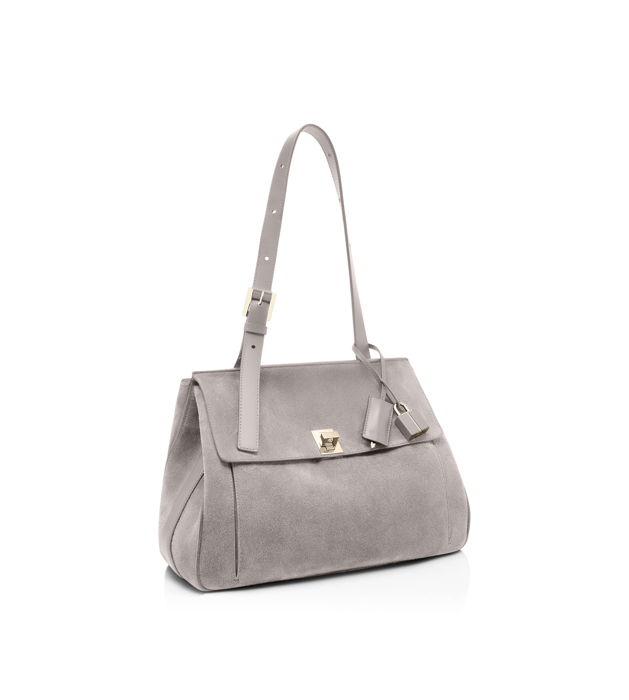 TOM FORD LEATHER CLOUDBURST BESACE EN DAIM FORMAT MOYEN