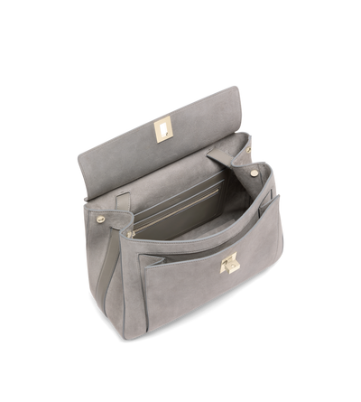 TOM FORD LEATHER CLOUDBURST BESACE EN DAIM FORMAT MOYEN