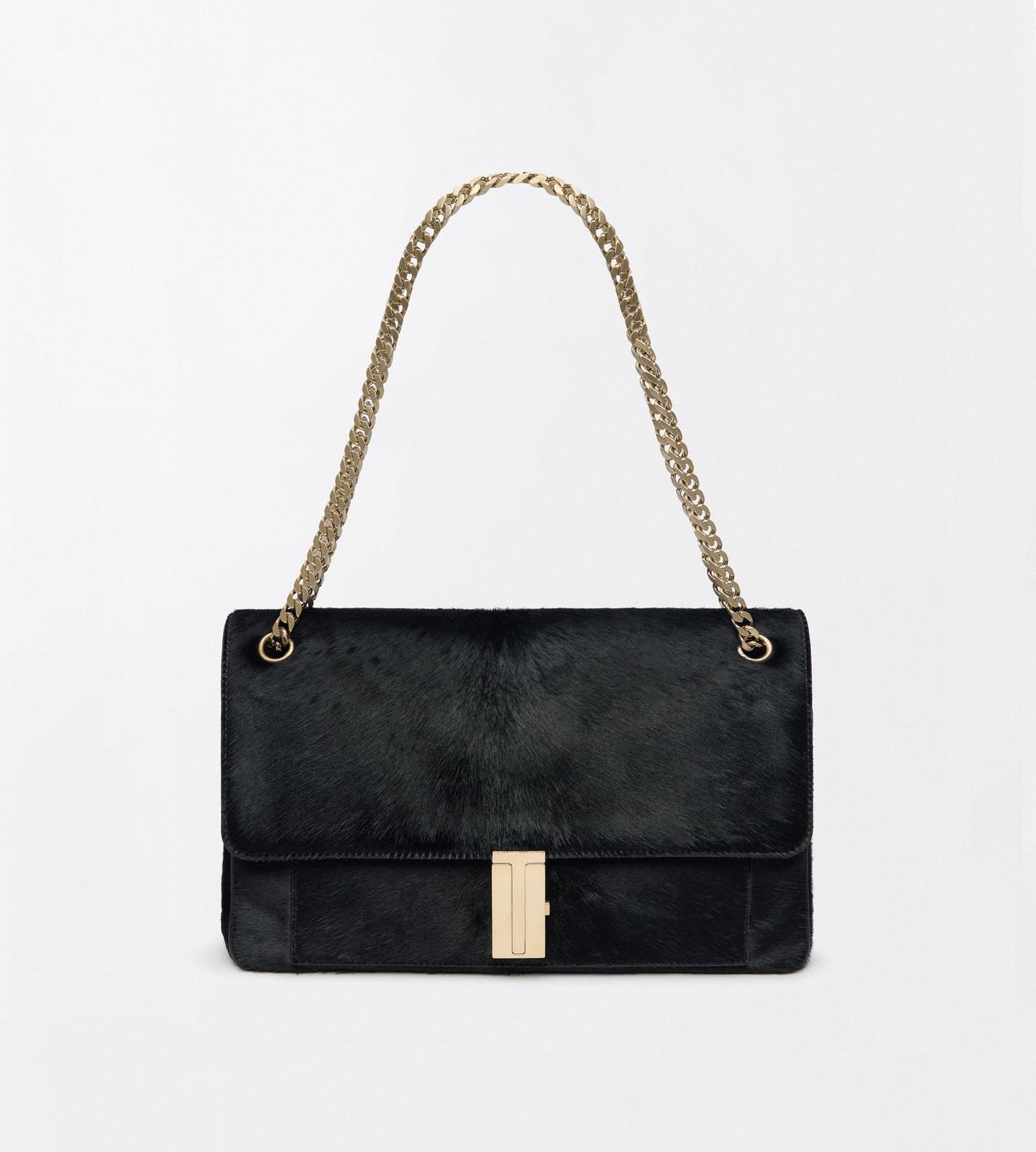 TOM FORD LEATHER BLACK SAC &Agrave; BANDOULI&Egrave;RE CHA&Icirc;NE MIA EN CUIR DE VEAU