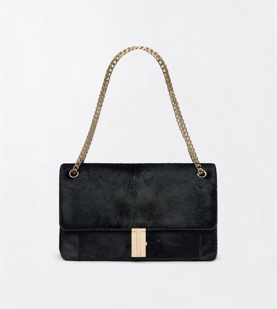 TOM FORD LEATHER BLACK SAC &Agrave; BANDOULI&Egrave;RE CHA&Icirc;NE MIA EN CUIR DE VEAU