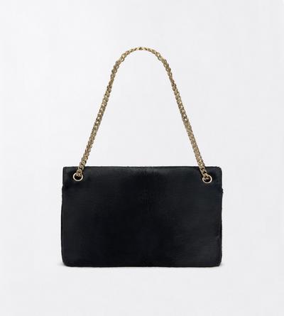 TOM FORD LEATHER BLACK SAC &Agrave; BANDOULI&Egrave;RE CHA&Icirc;NE MIA EN CUIR DE VEAU