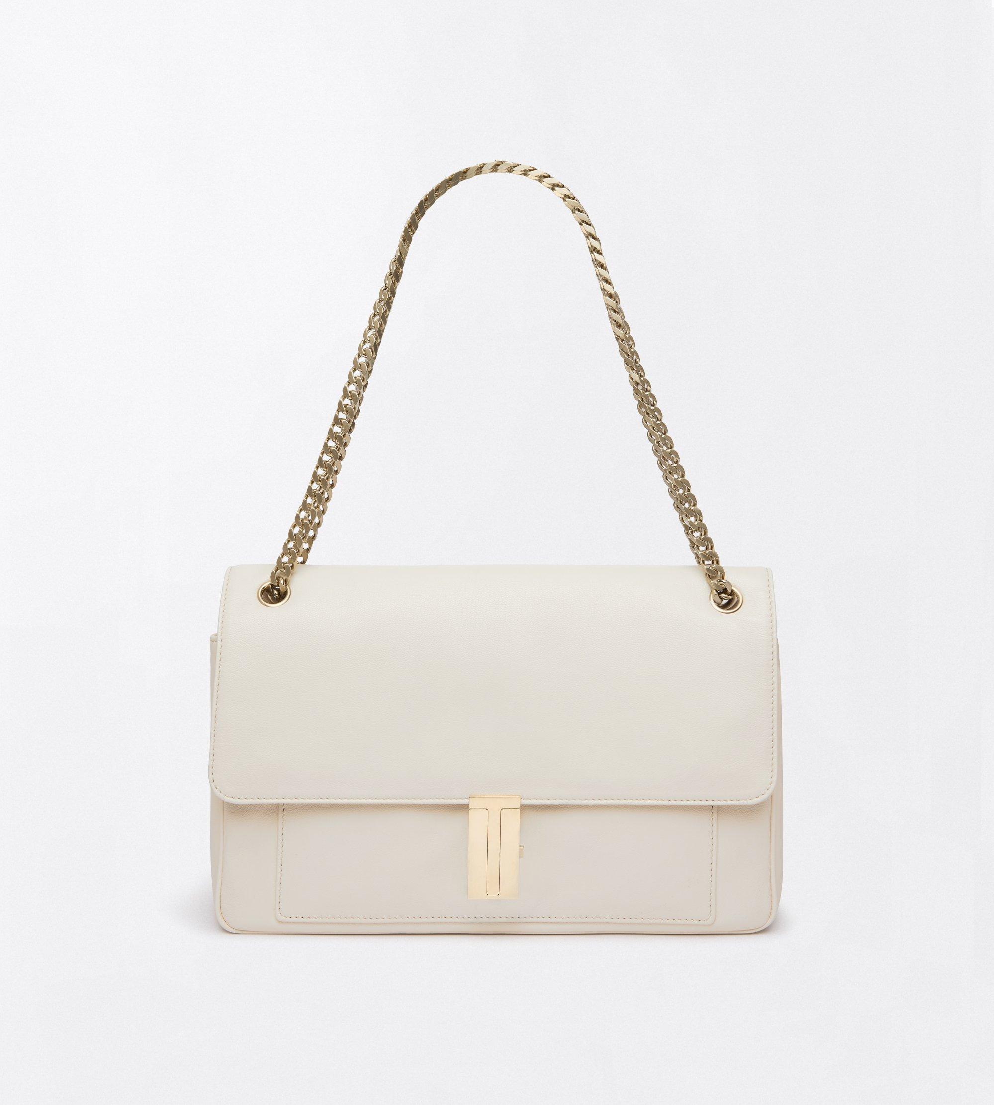 SAC &Agrave; BANDOULI&Egrave;RE CHA&Icirc;NE MIA EN CUIR FLEUR SOUPLE BRILLANT