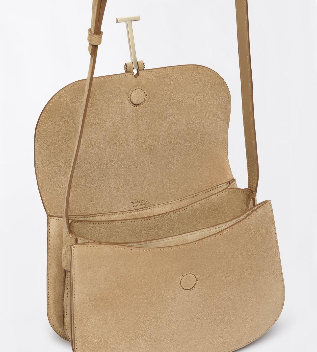 TOM FORD LEATHER AMPHORA SUEDE LEATHER KARA SMALL CROSSBODY BAG