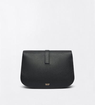 TOM FORD LEATHER BLACK GRAIN LEATHER KARA SMALL CROSSBODY BAG
