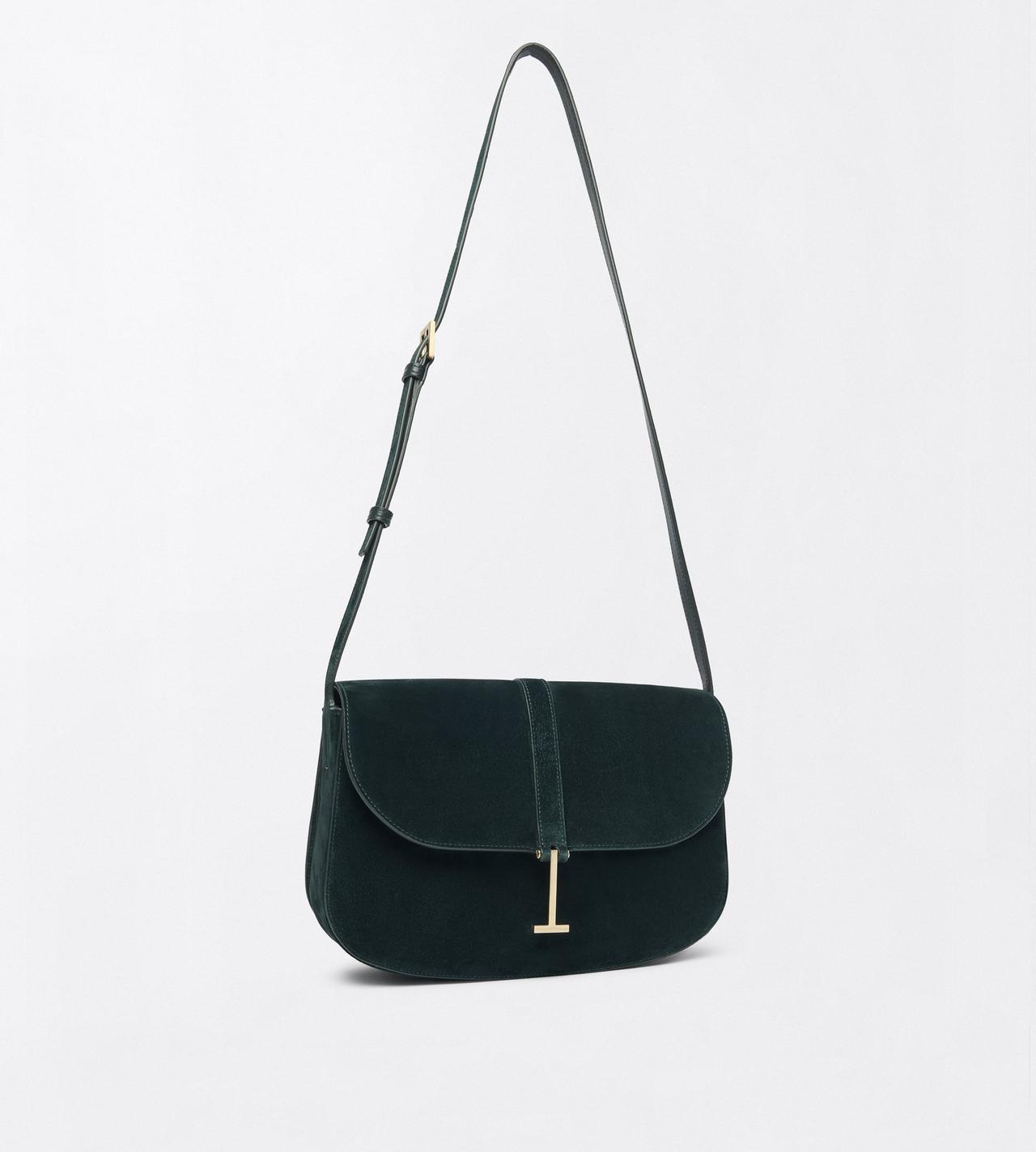 TOM FORD LEATHER PINE GREEN SUEDE LEATHER KARA MEDIUM CROSSBODY BAG