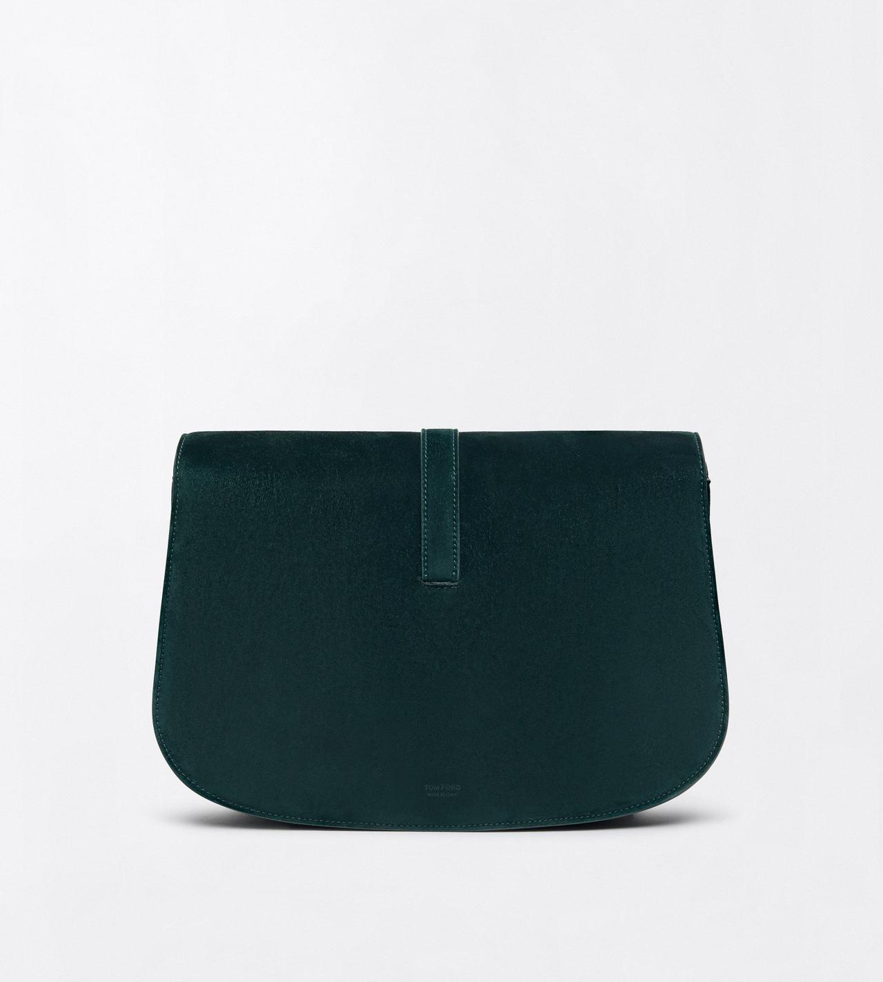 TOM FORD LEATHER PINE GREEN SUEDE LEATHER KARA MEDIUM CROSSBODY BAG