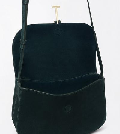 TOM FORD LEATHER PINE GREEN SUEDE LEATHER KARA MEDIUM CROSSBODY BAG