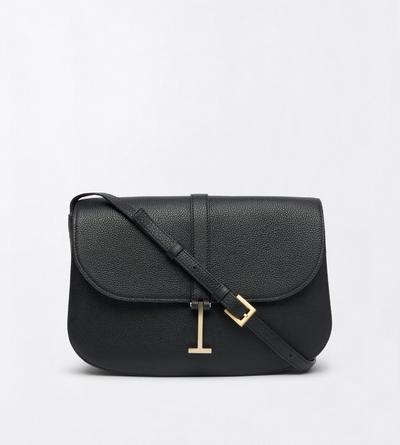 TOM FORD LEATHER BLACK GRAIN LEATHER KARA MEDIUM CROSSBODY BAG