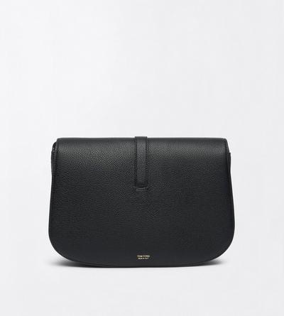 TOM FORD LEATHER BLACK GRAIN LEATHER KARA MEDIUM CROSSBODY BAG