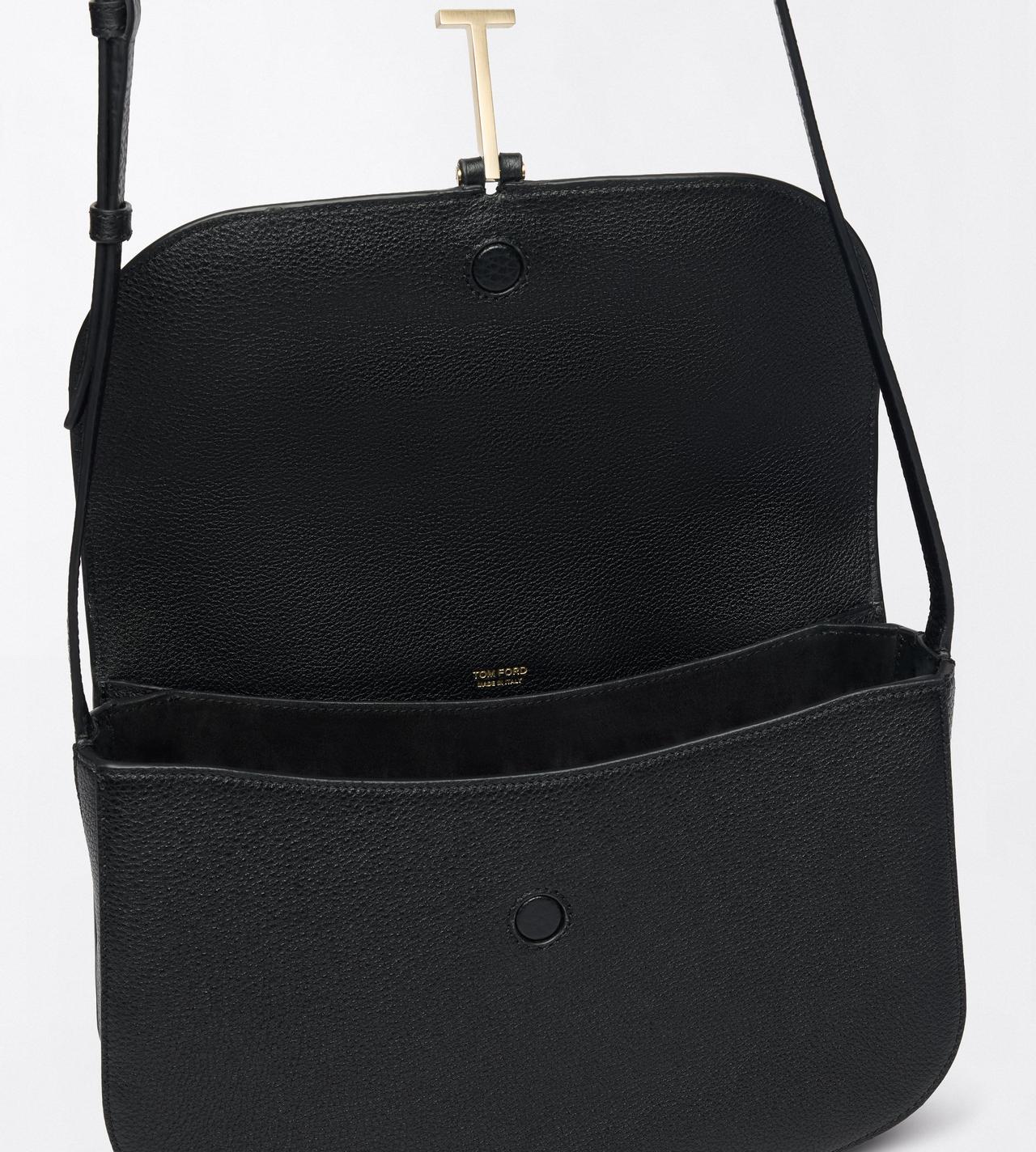 TOM FORD LEATHER BLACK GRAIN LEATHER KARA MEDIUM CROSSBODY BAG