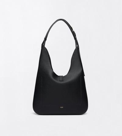 TOM FORD LEATHER BLACK SAC HOBO KARA EN CUIR FLEUR FORMAT MOYEN