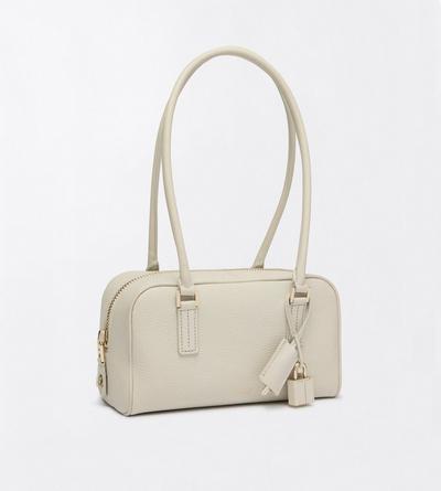TOM FORD LEATHER DOVE GREY GRAIN LEATHER STRYKE MINI SHOULDER BAG