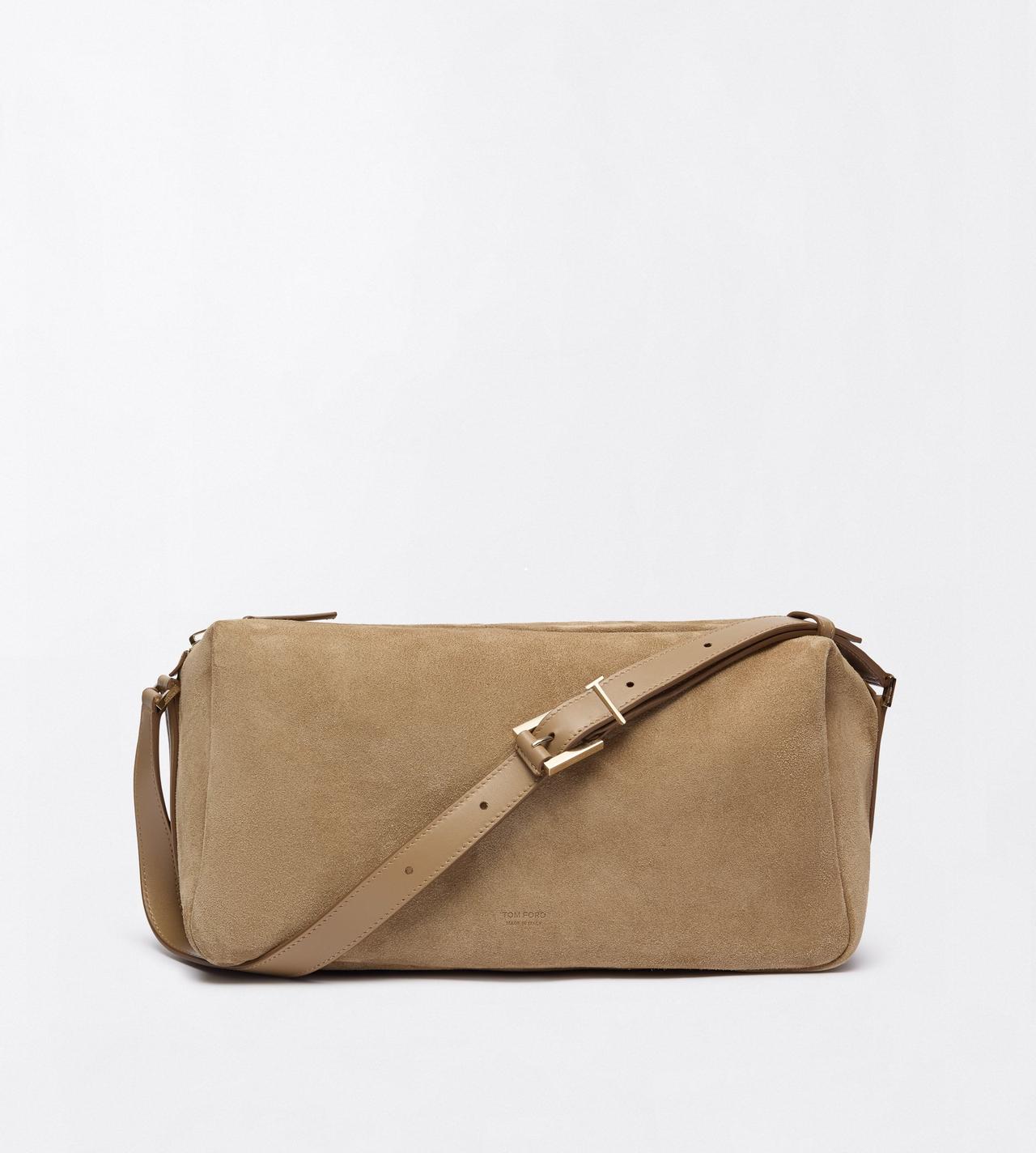 TOM FORD LEATHER AMPHORA SUEDE LEATHER T LOOP SHOULDER BAG