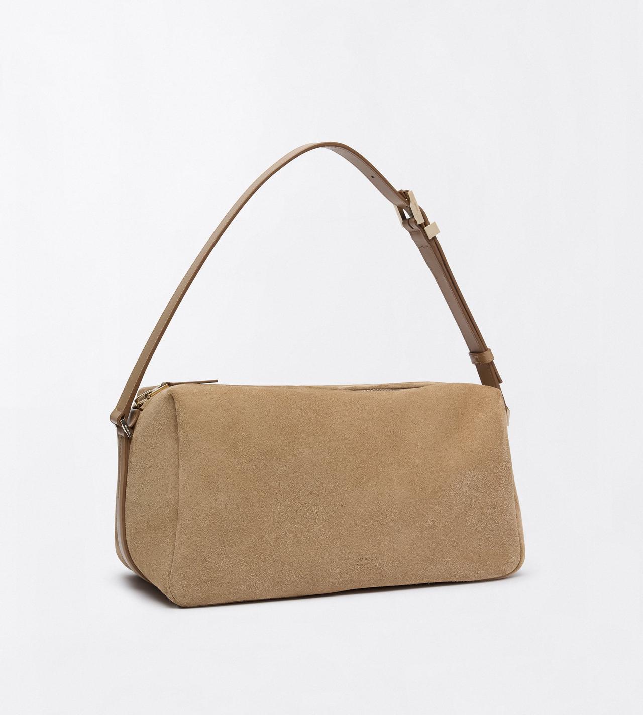 TOM FORD LEATHER AMPHORA SUEDE LEATHER T LOOP SHOULDER BAG
