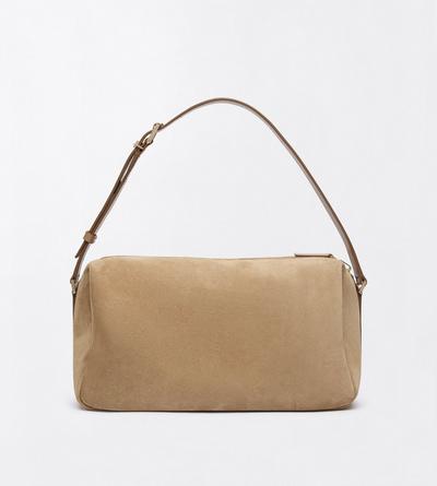 TOM FORD LEATHER AMPHORA SUEDE LEATHER T LOOP SHOULDER BAG