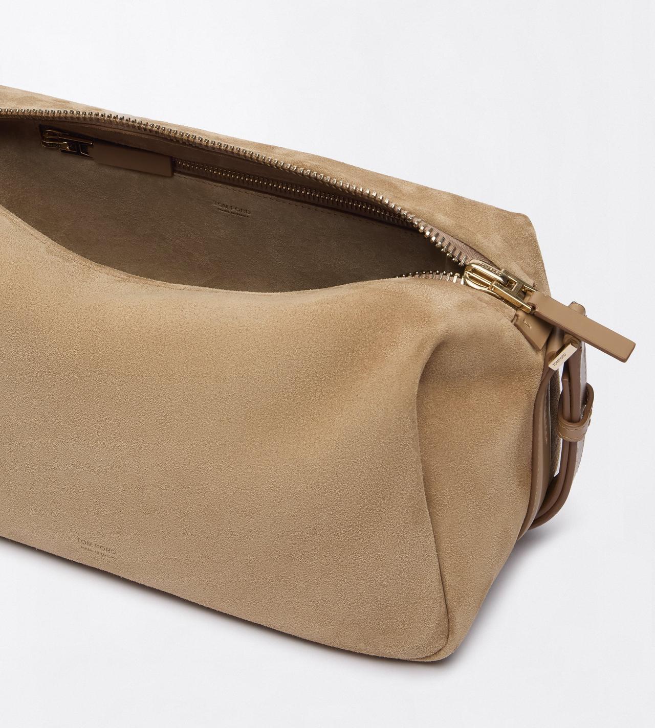 TOM FORD LEATHER AMPHORA SUEDE LEATHER T LOOP SHOULDER BAG