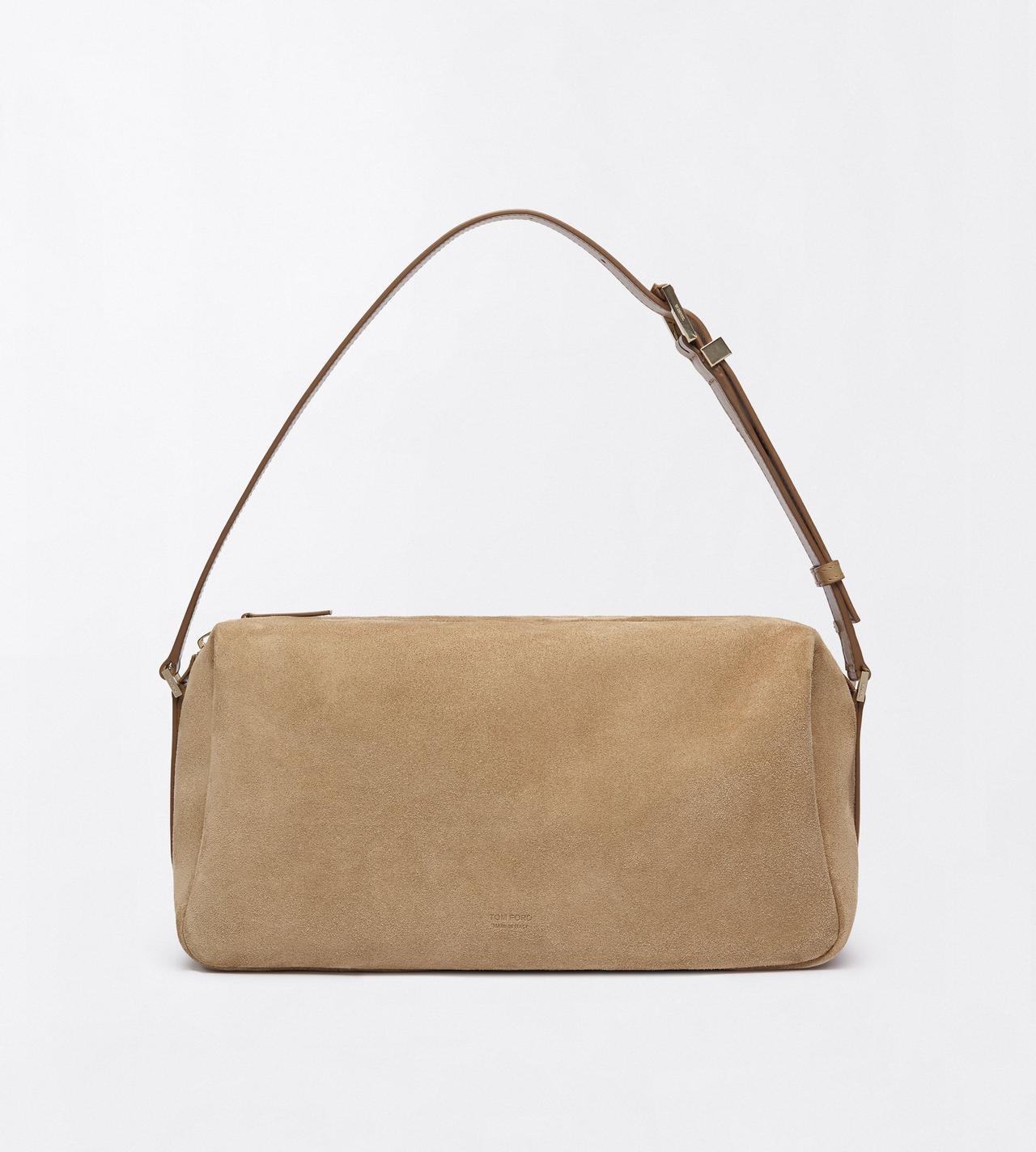 TOM FORD LEATHER AMPHORA SUEDE LEATHER T LOOP SHOULDER BAG