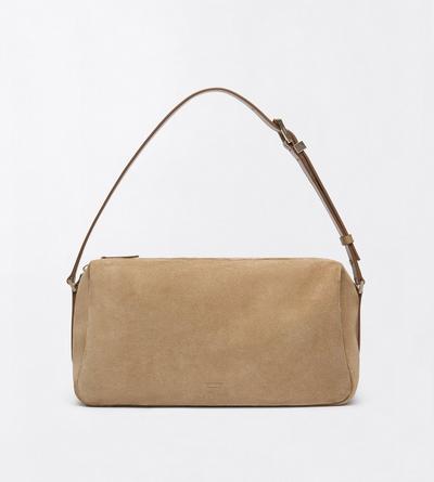 TOM FORD LEATHER AMPHORA SUEDE LEATHER T LOOP SHOULDER BAG