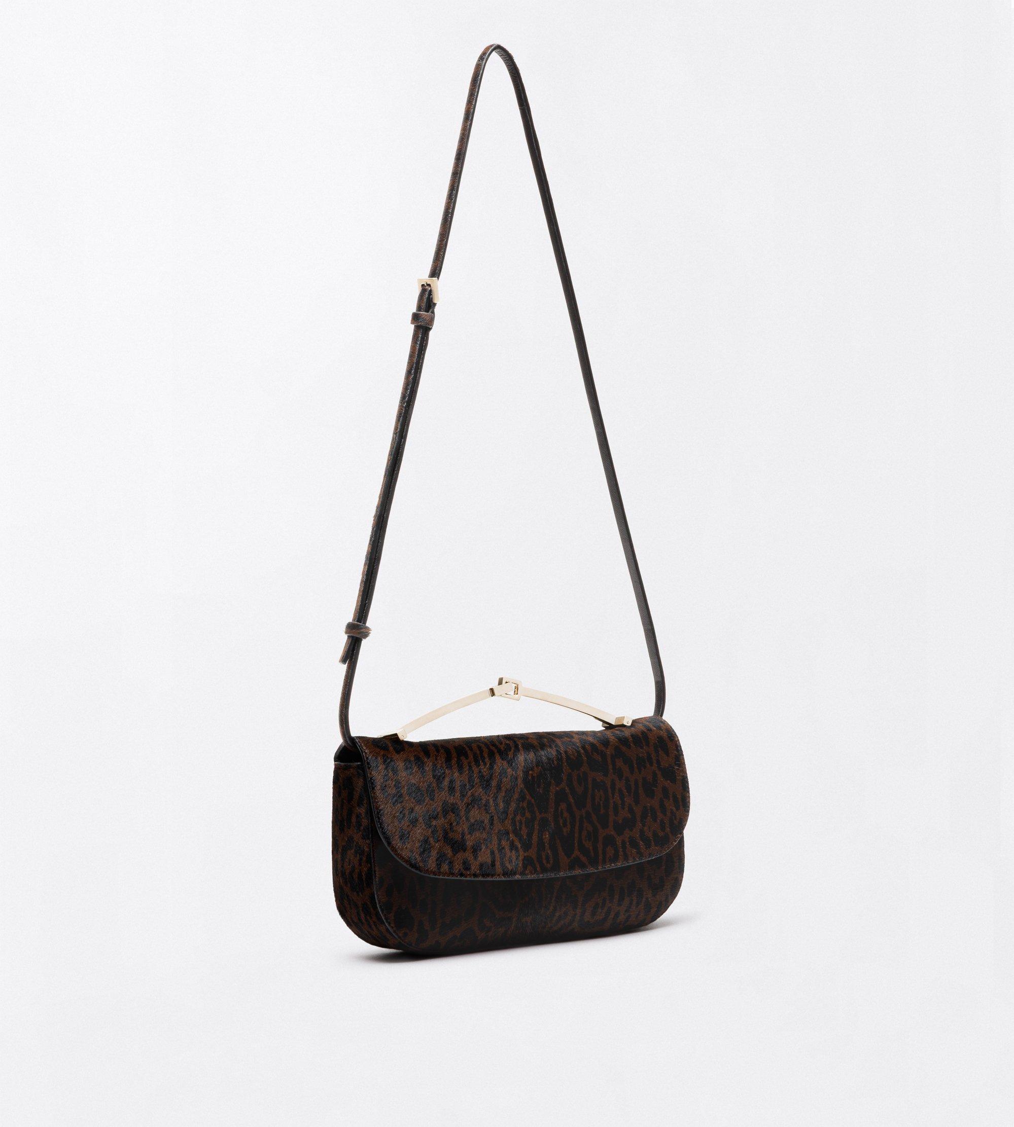 LEOPARD PRINT HAIR CALF ARC MINI BAG
