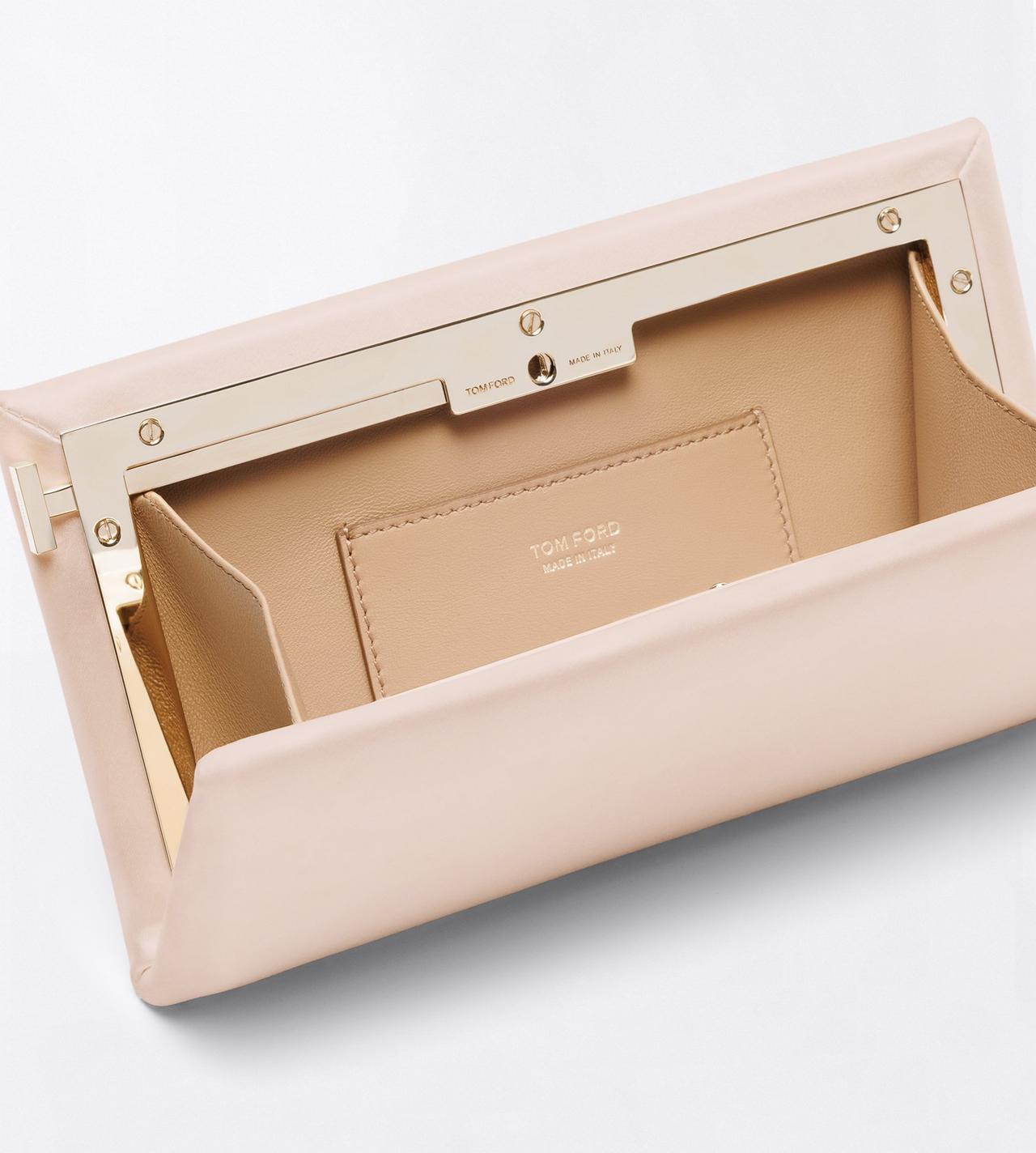 TOM FORD SATIN SOFT PINK SATIN PATRICK CLUTCH