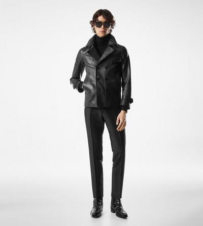 GRAIN LEATHER PEACOAT image number 1