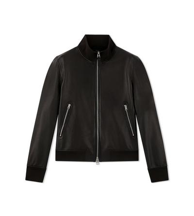 GRAIN LEATHER TRACK BOMBER image number 0