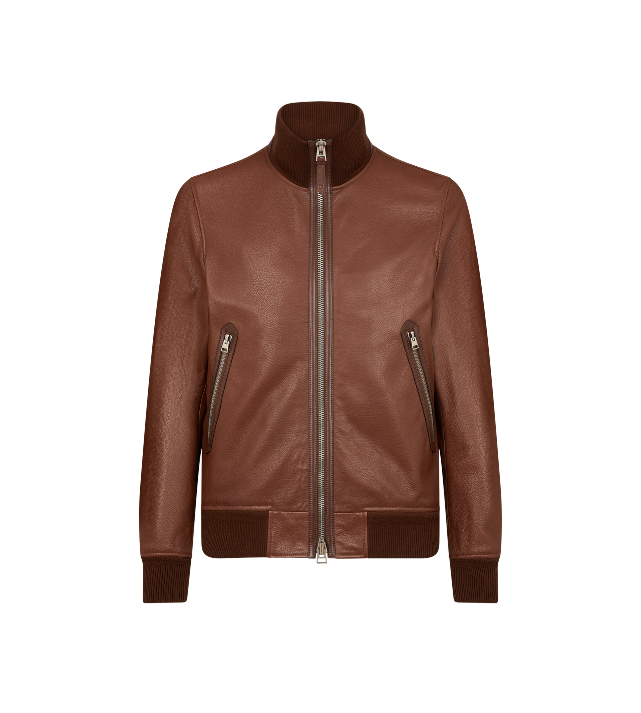 GRAIN LEATHER TRACK BOMBER image number 0