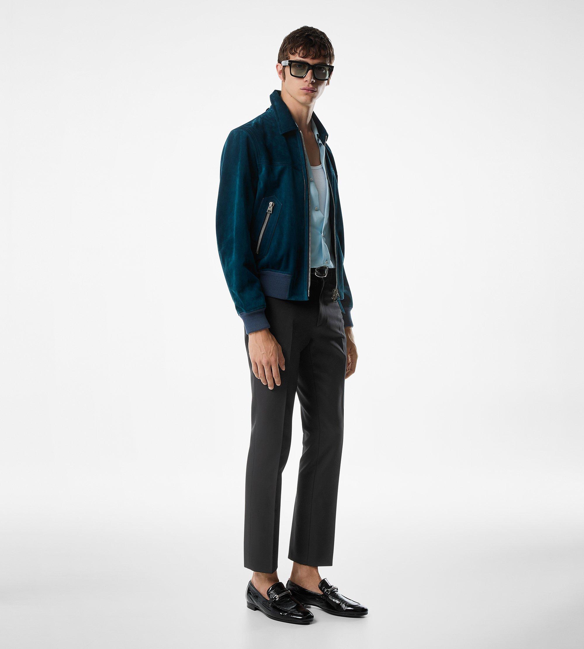 CASHMERE SUEDE COLLAR BLOUSON | Tom Ford Fashion