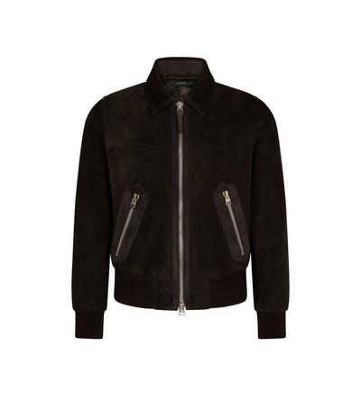 CASHMERE SUEDE COLLAR BLOUSON